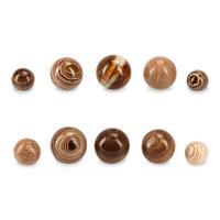 A Set of Ten Agate Spherical Ornaments