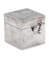 A Russian Silver Travel Inkwell