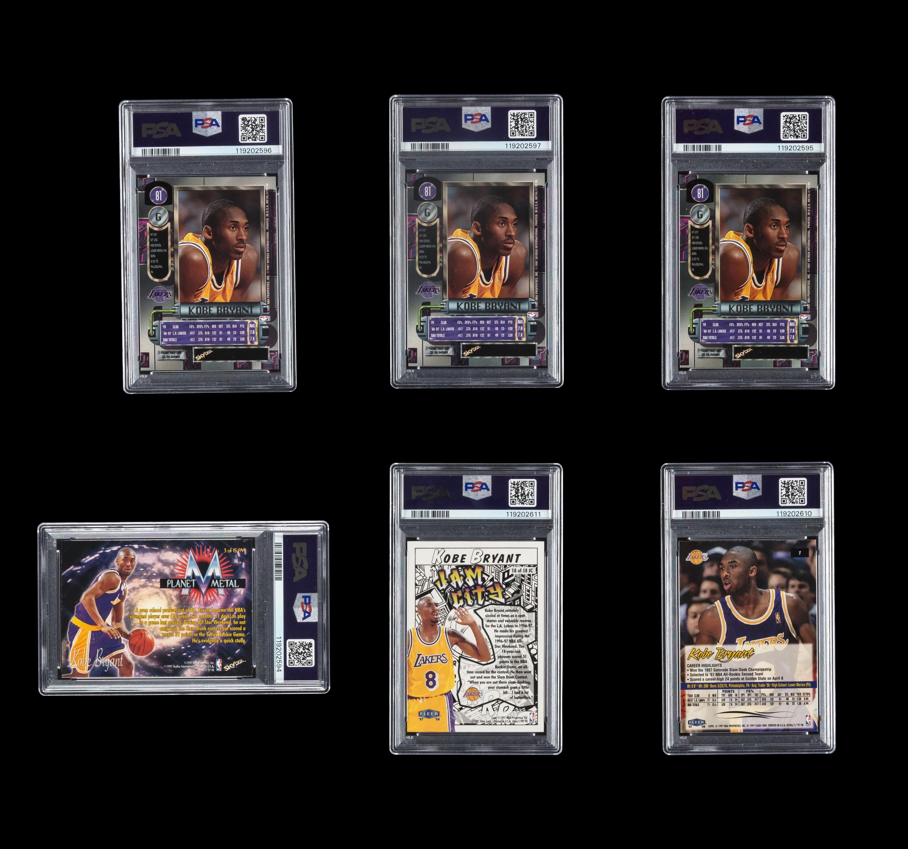 A Collection of Assorted PSA Graded 1997 Kobe Bryant Basketball Cards