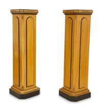 A Pair of Charles X Style Painted Pedestals