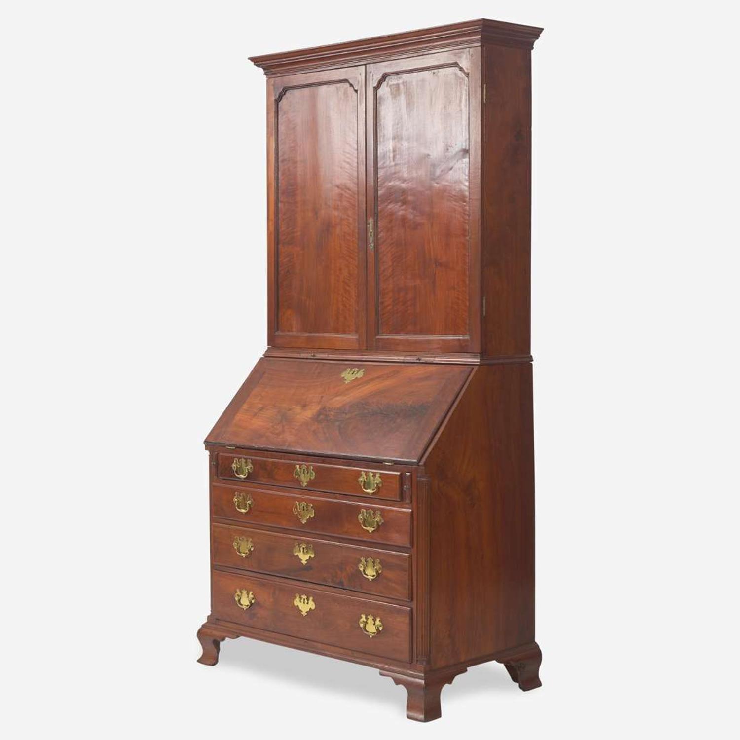 A Chippendale mahogany desk and bookcase Probably Philadelphia, PA, circa 1780