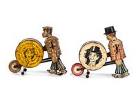 Two Marx Tin Lithograph Windup Drummers