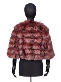 A ROSE PINK FOX FUR JACKET
