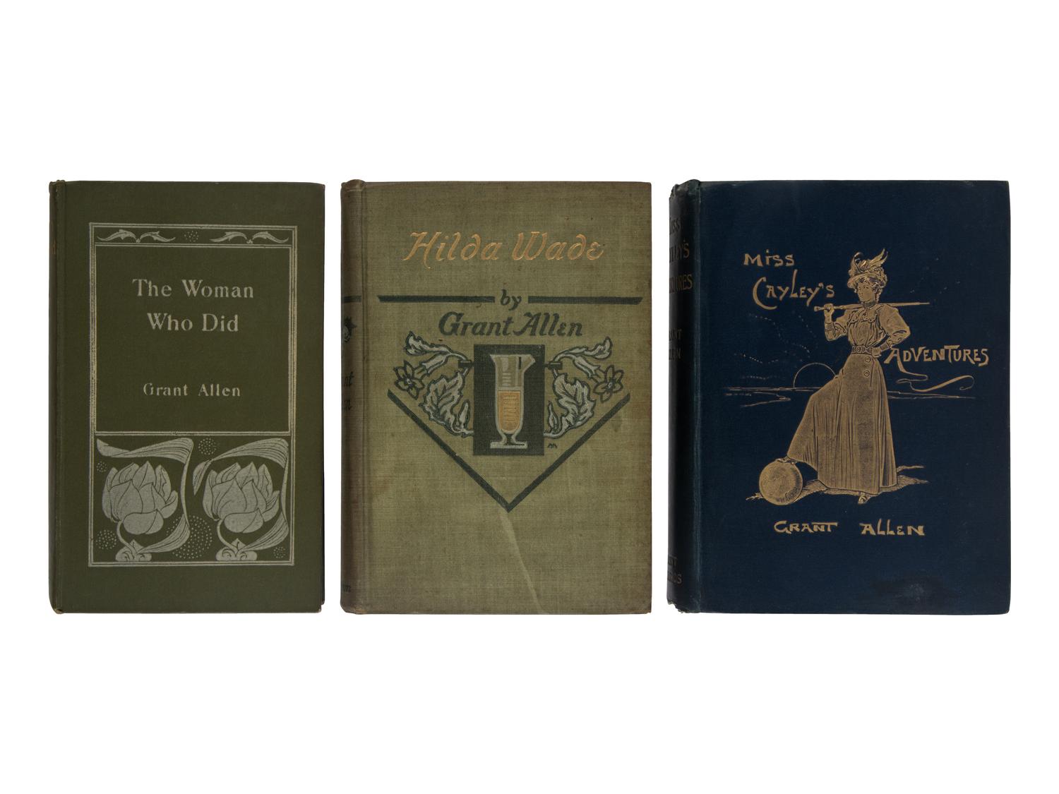 ALLEN, Grant (1848-1899). A group of 3 FIRST EDITIONS, comprising: