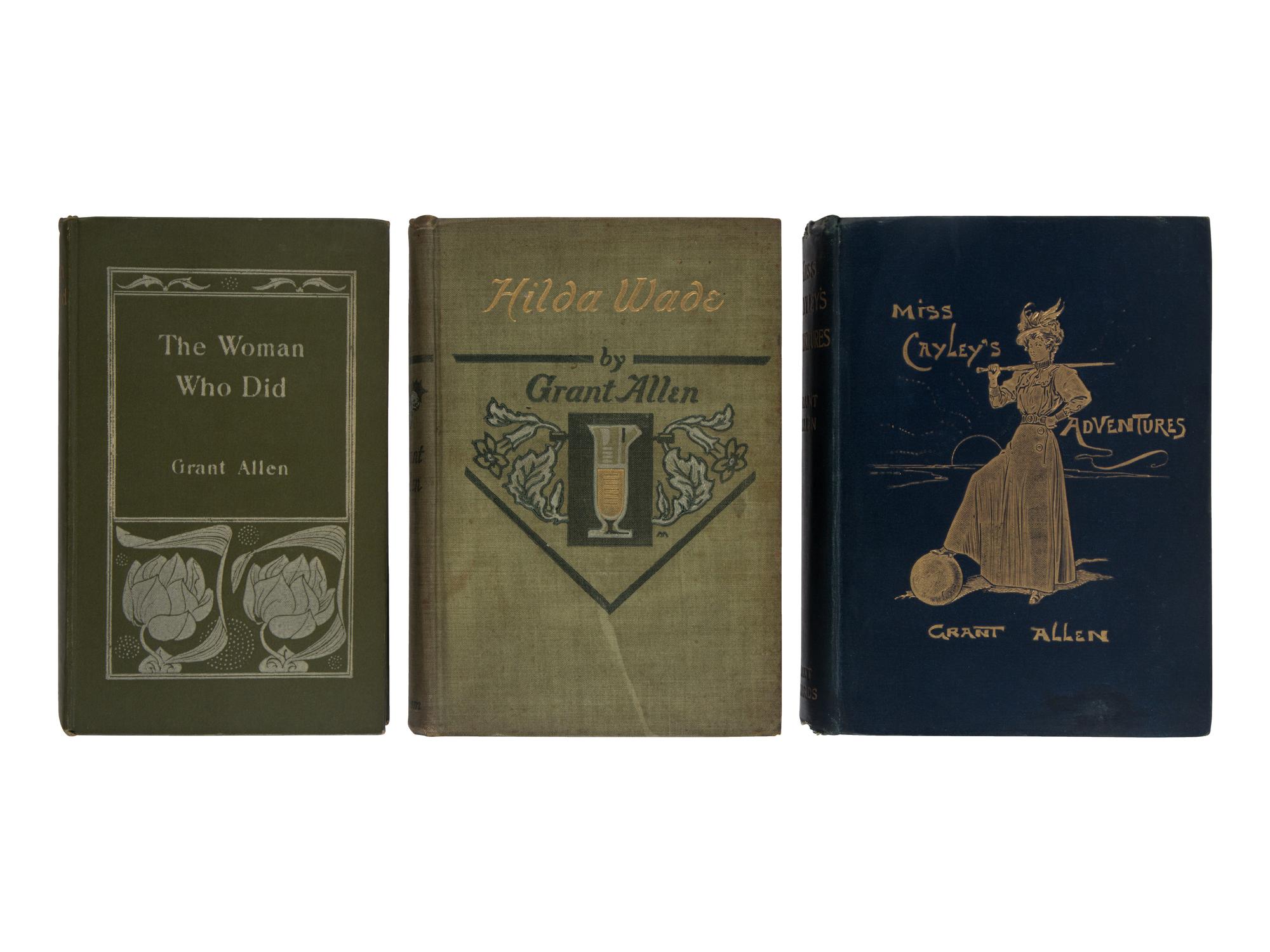 ALLEN, Grant (1848-1899). A group of 3 FIRST EDITIONS, comprising: