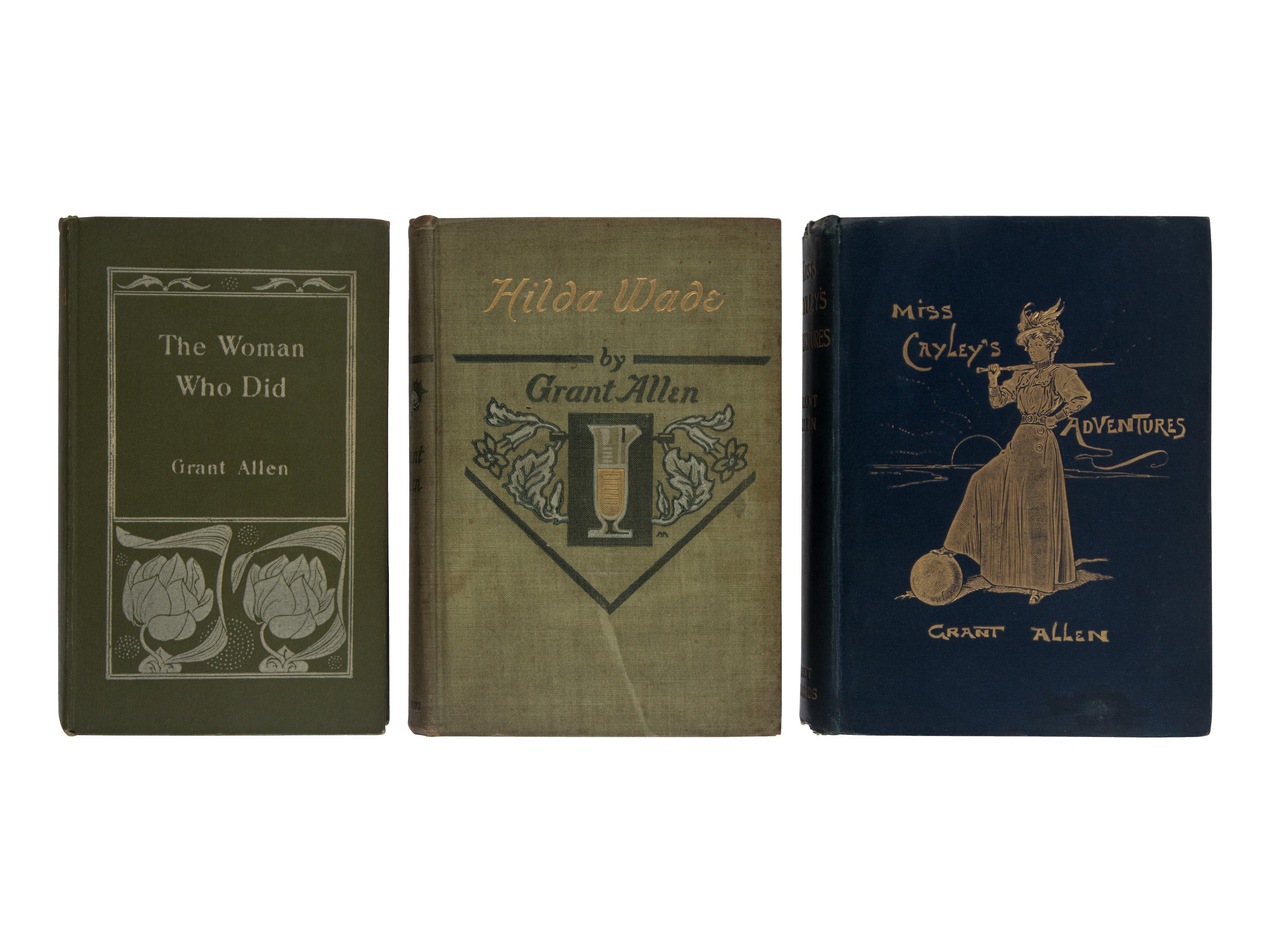 ALLEN, Grant (1848-1899). A group of 3 FIRST EDITIONS, comprising: