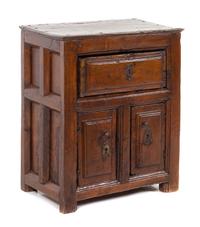 An Italian Walnut Cabinet Height 31 x width 27 x depth 17 inches. — 17TH CENTURY