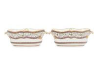 A Pair of Continental Porcelain Jardinières