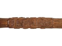 [CIVIL WAR]. Camp Chase, Ohio folk art carved walking stick. Ca 1862.