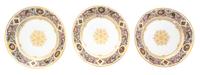 A Set of Twelve Sevres Porcelain Plates, Diameter 9 5/8 inches.