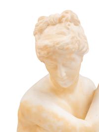 An Alabaster Figure of Crouching Venus