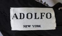 An Adolfo 1970s Black Chiffon One Shoulder Gown,