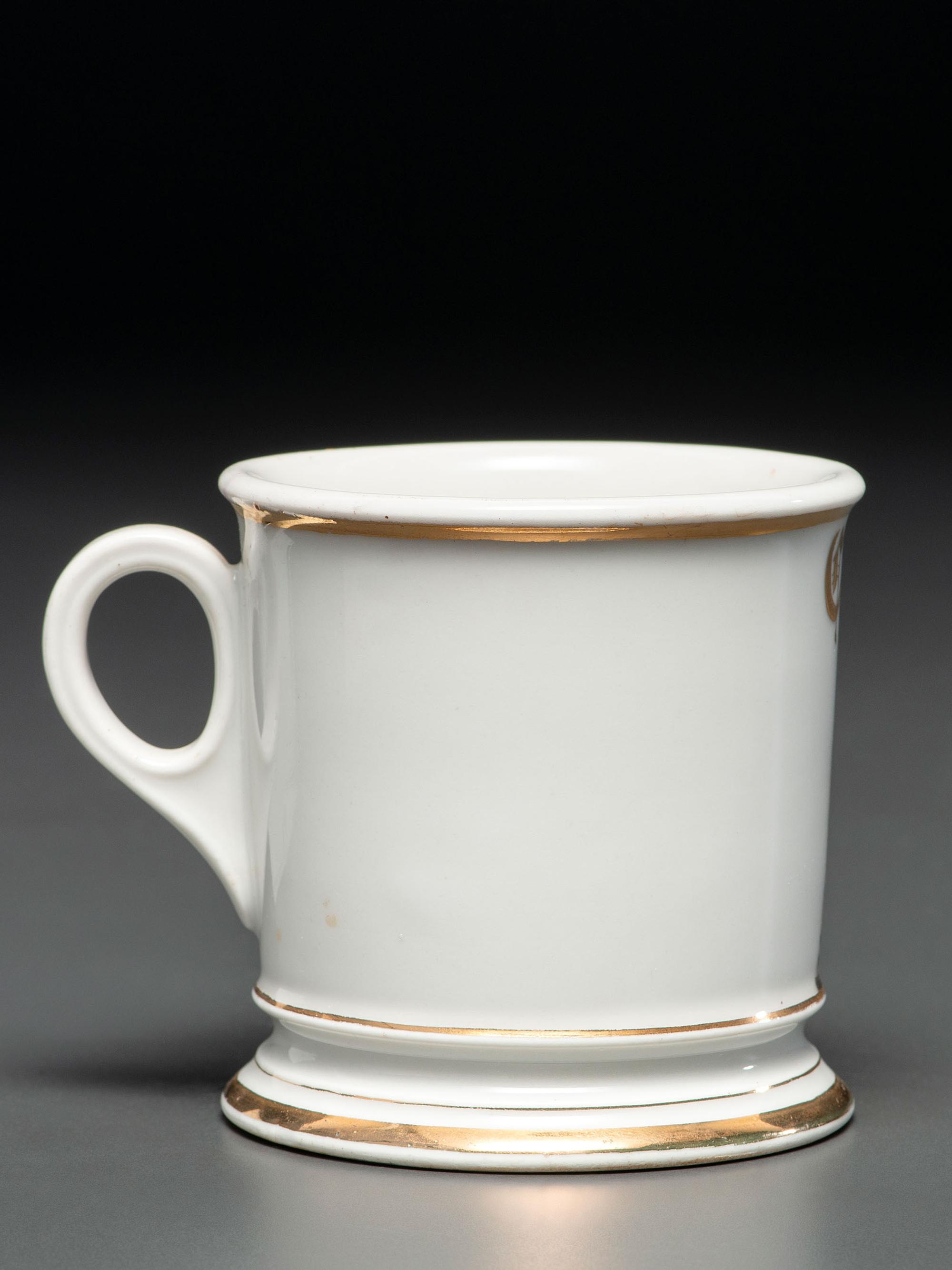 A Fire Chief's Porcelain Occupational Shaving Mug Belonging to Charles Higham