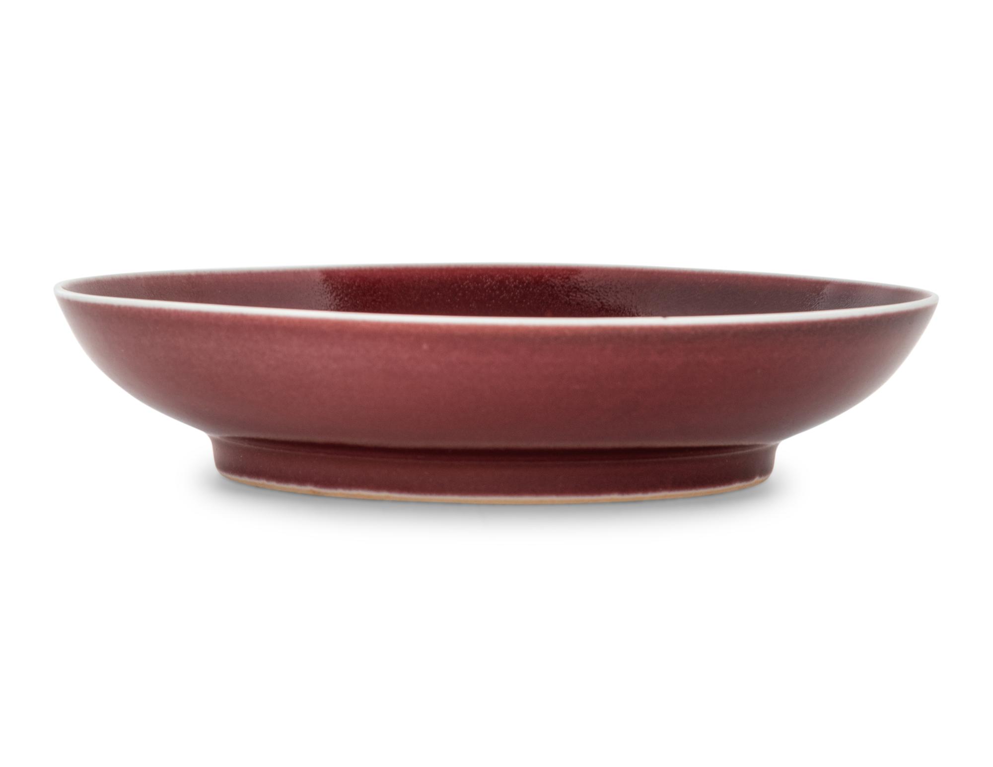 A Copper Red Glazed Porcelain Dish