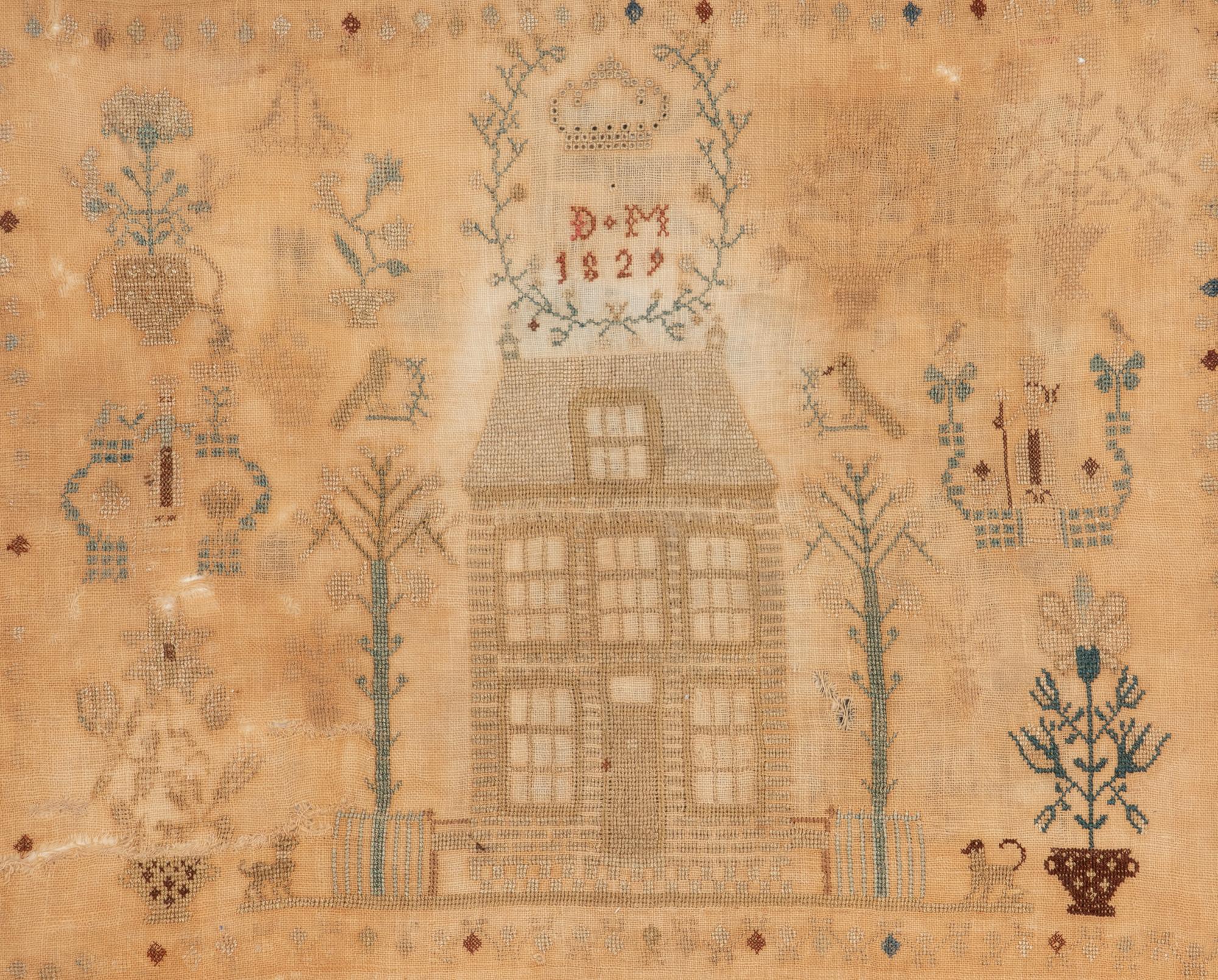 Four English Needlepoint Samplers