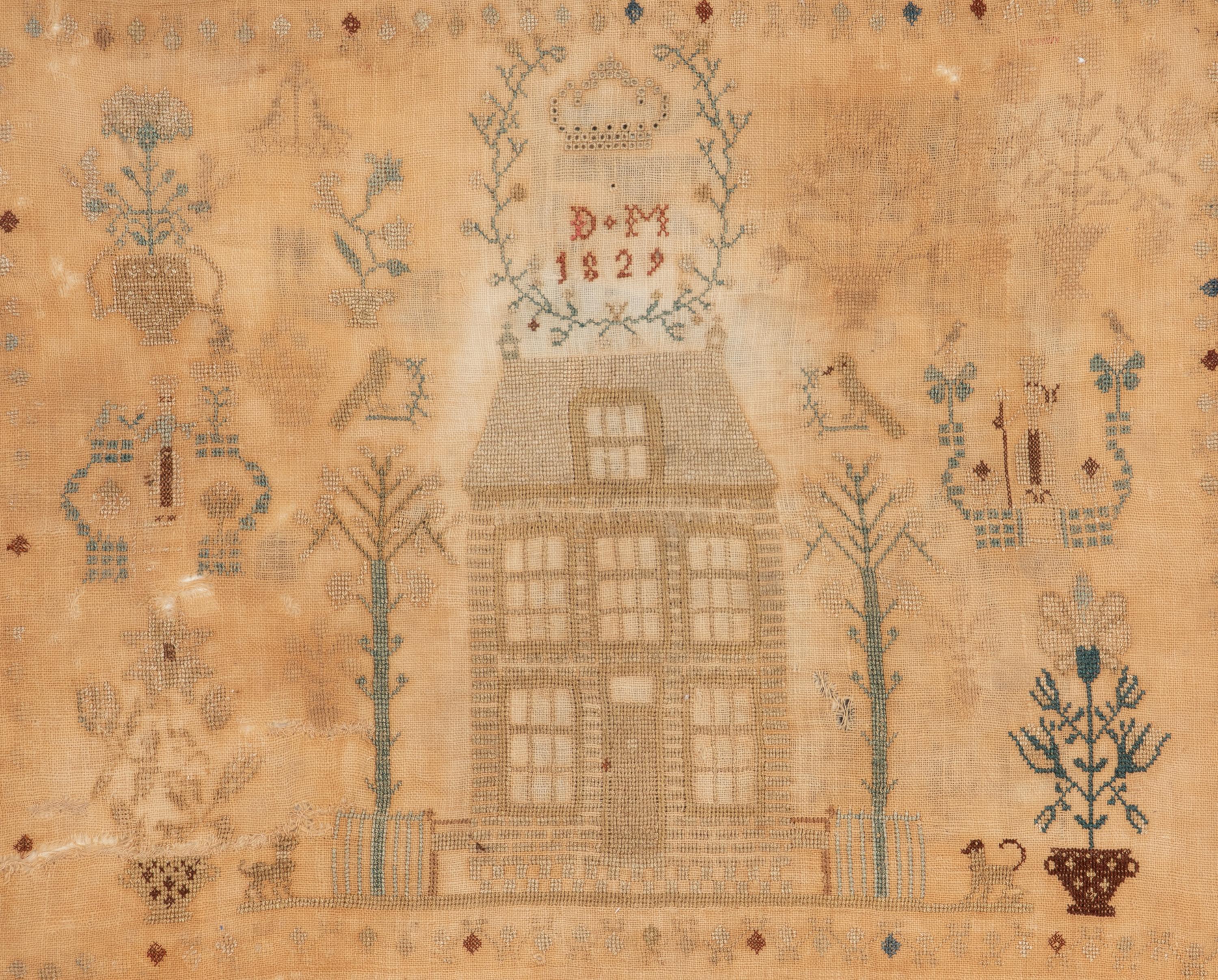 Four English Needlepoint Samplers
