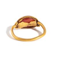 A Roman Gold and Carnelian Finger Ring with the Goddess Minerva