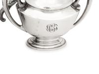 An American Silver Coffee Pot, Milk Jug and Sugar Bowl