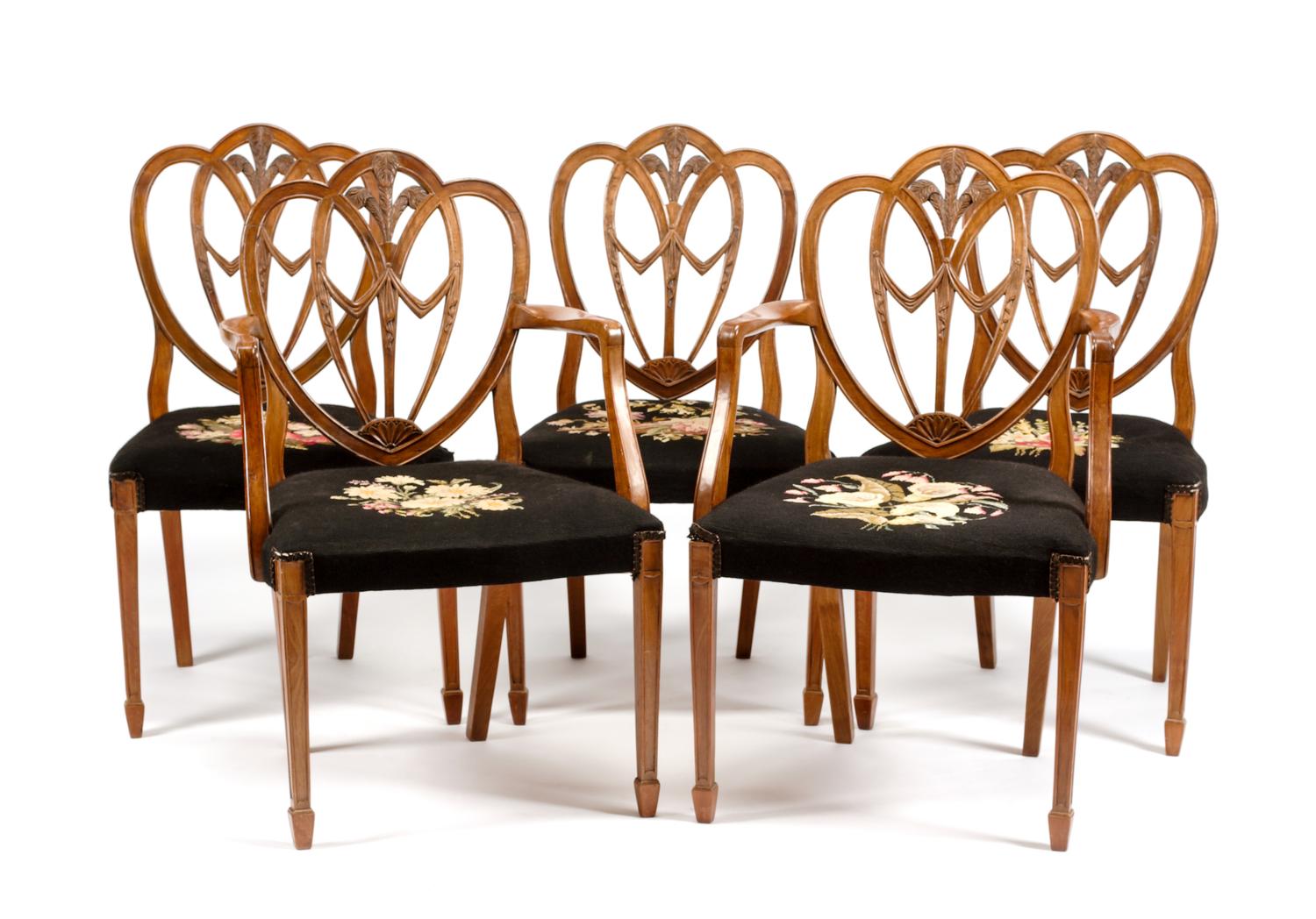 A Set of Eight George III Mahogany Dining Chairs Height 37 inches. — CIRCA 1800