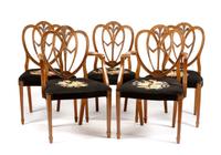 A Set of Eight George III Mahogany Dining Chairs Height 37 inches. — CIRCA 1800