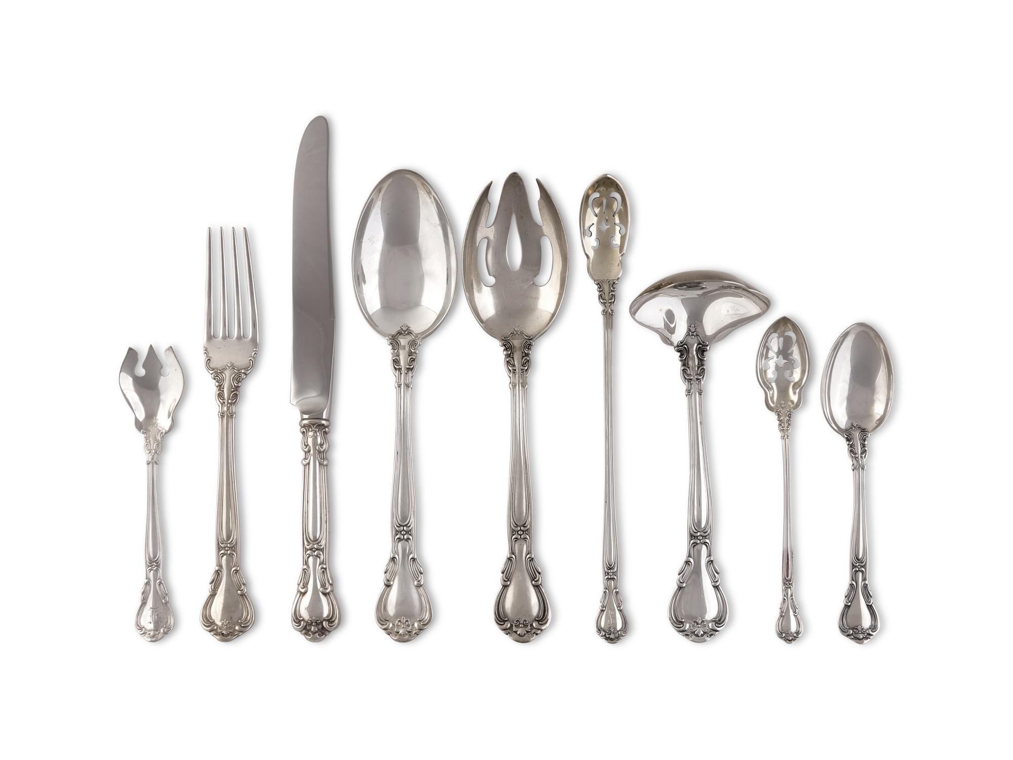 An American Silver Flatware Service