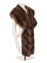 J. Mendel Sable Fur Shrug Trimmed with Badger