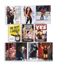 A Large Group of Professional Wrestling Signed Items Including Ric Flair and Multiple Deceased Wrestlers
