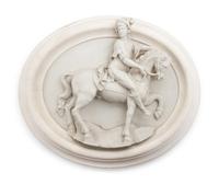 A Pair of Composition Relief Plaques