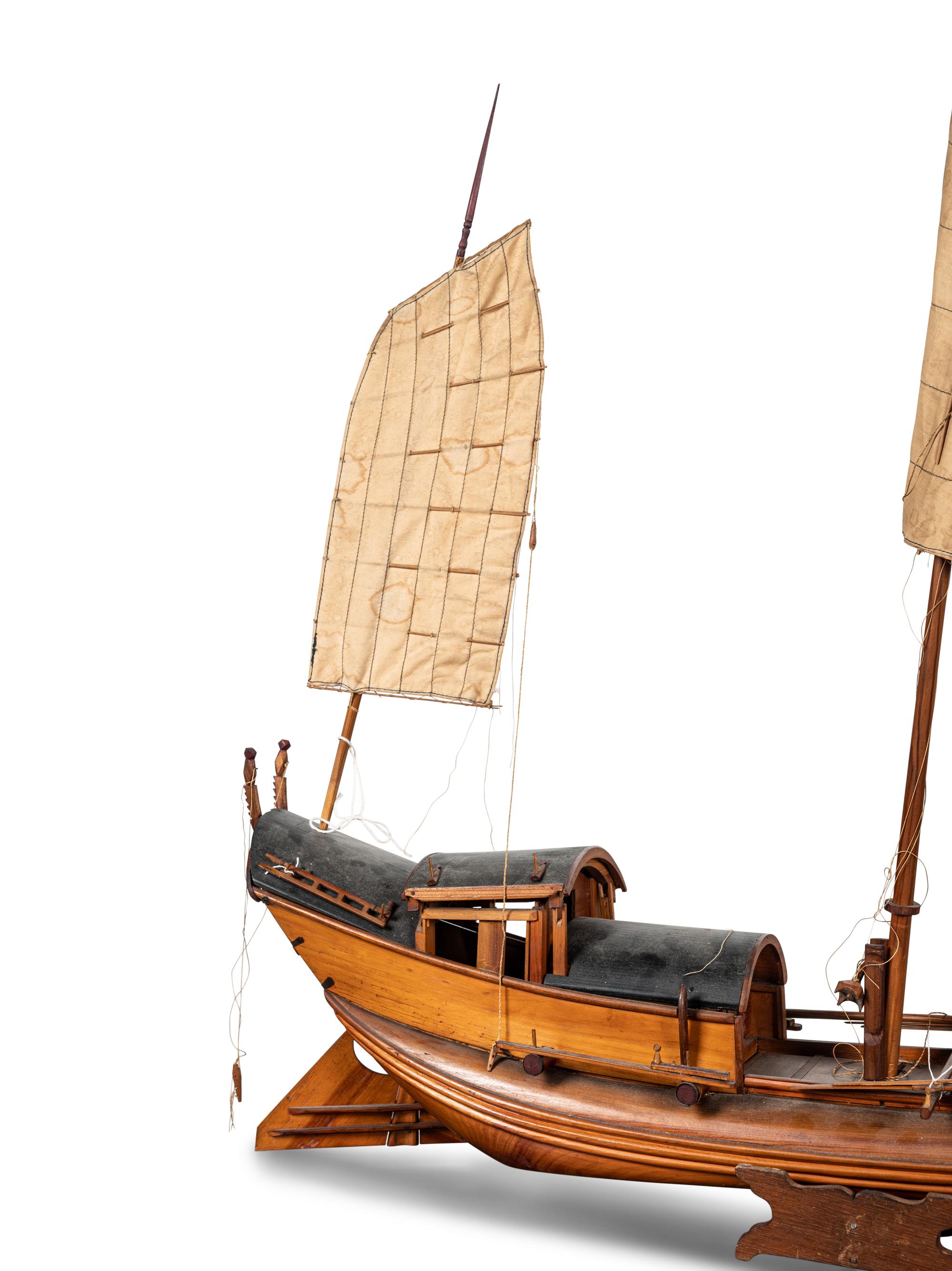 Two Chinese Models of Junk Sailboats