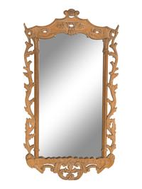 An English Faux Bois Carved Mirror