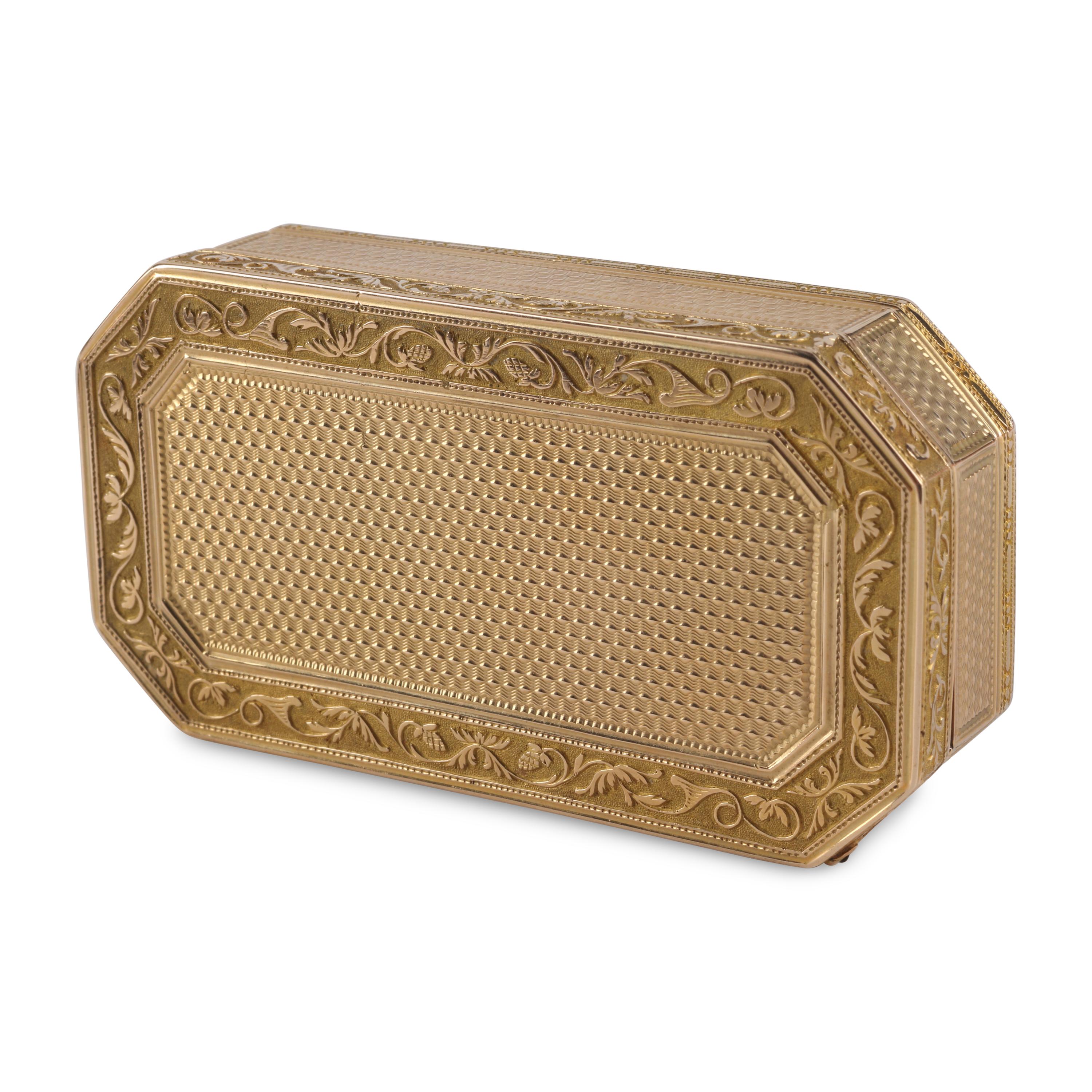 A French 18-Karat Gold Snuff Box