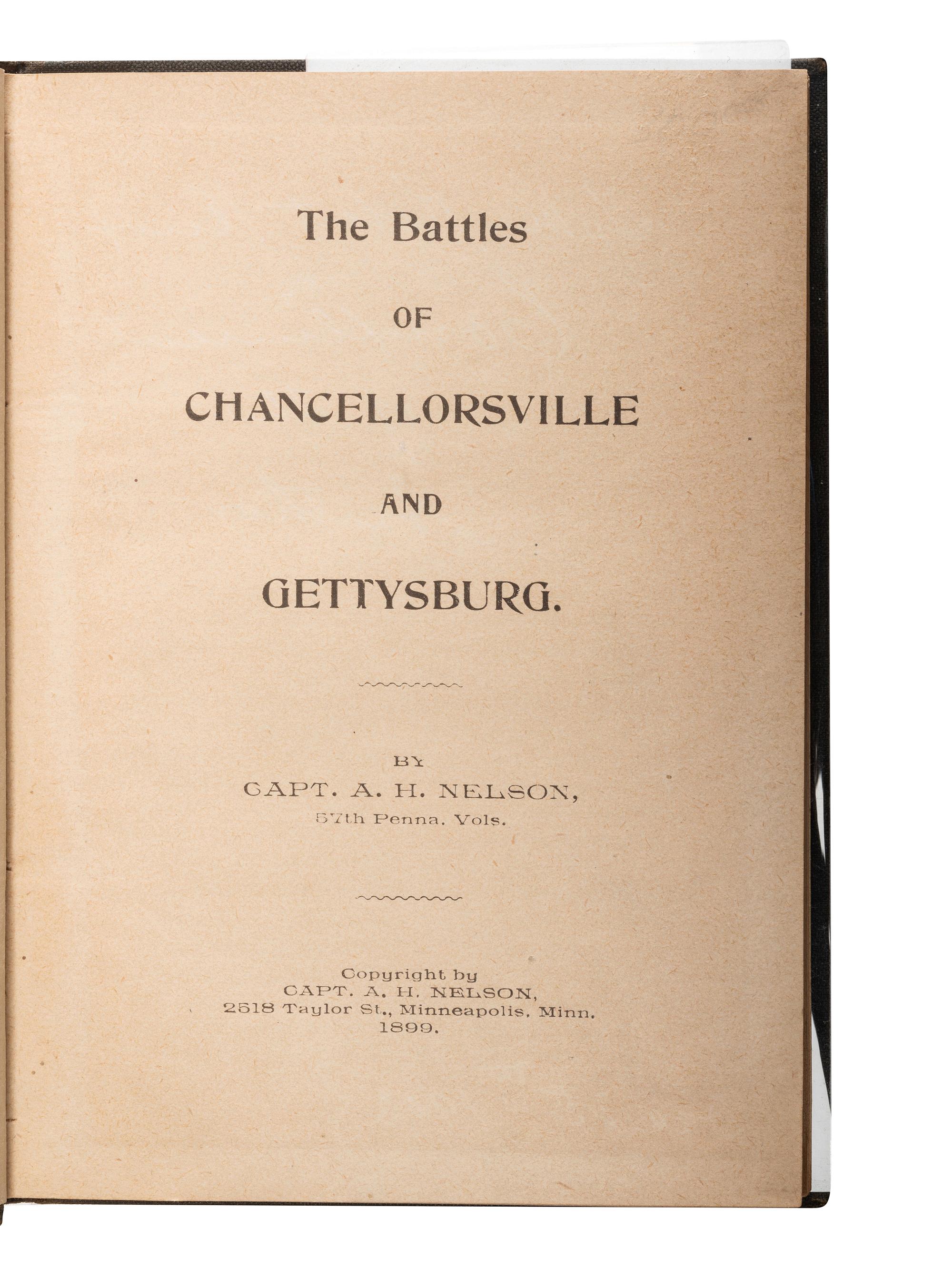 [CIVIL WAR]. A group of books related to specific Civil War battles and campaigns, including Gettysburg, Vicksburg, Shiloh, Chancellorsville, the Wilderness, and Franklin, comrising:
