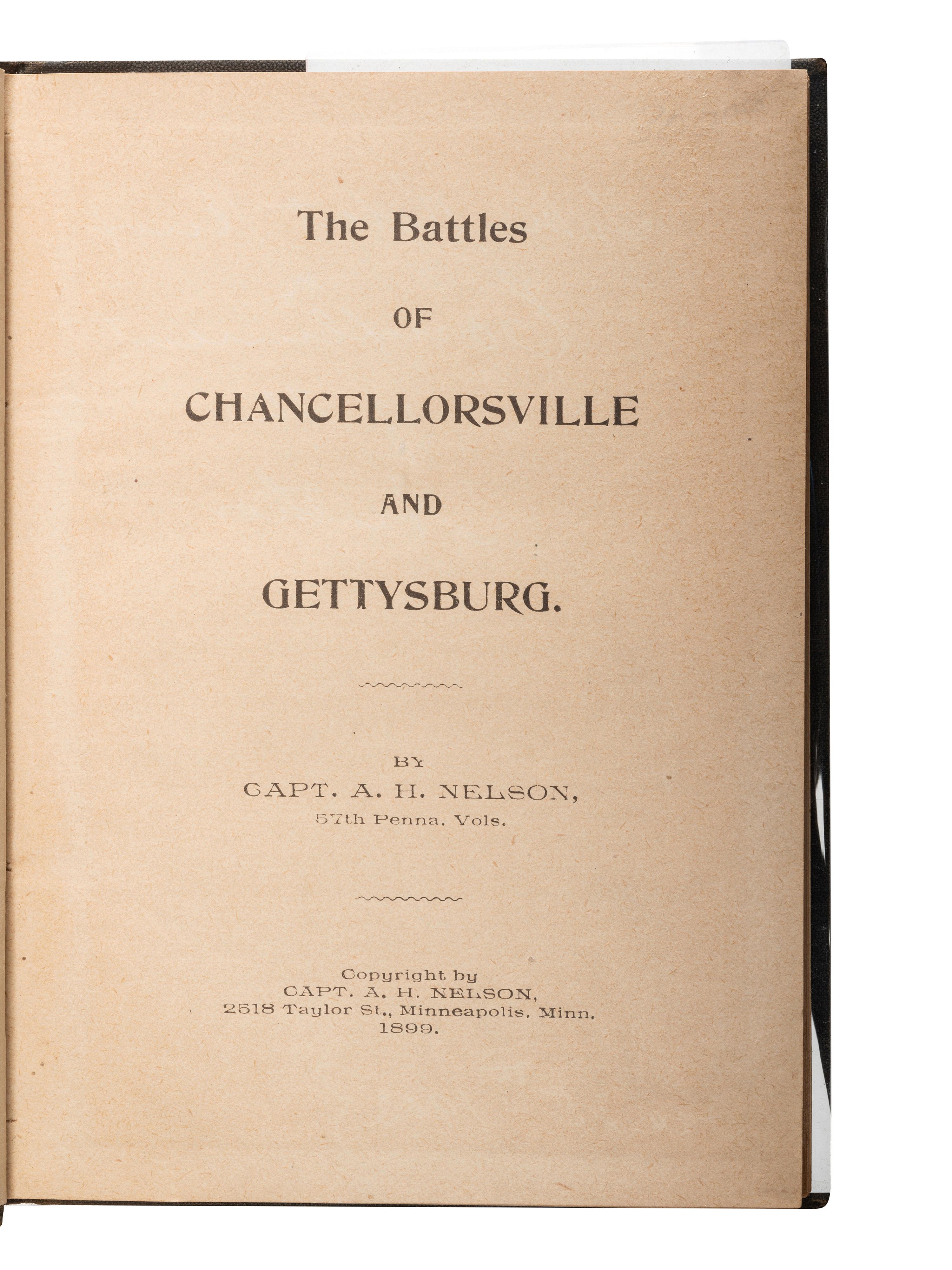 [CIVIL WAR]. A group of books related to specific Civil War battles and campaigns, including Gettysburg, Vicksburg, Shiloh, Chancellorsville, the Wilderness, and Franklin, comrising: