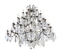 A Louis XV Style Bronze and Glass Sixty-Light Chandelier — 20TH CENTURY