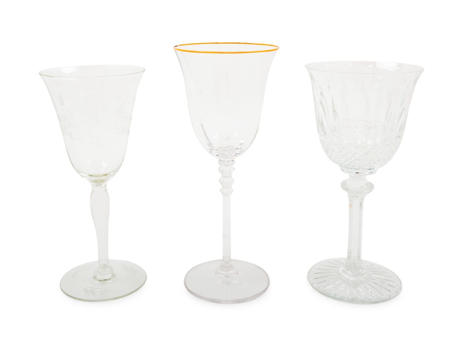 Five St. Louis Cut Glass Stems
