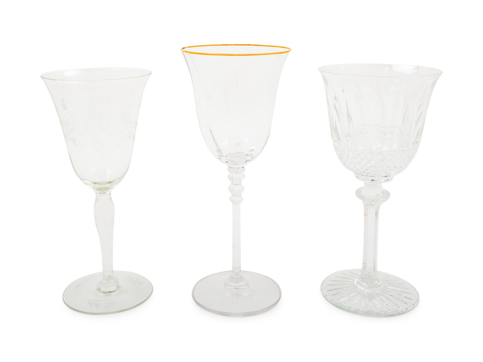 Five St. Louis Cut Glass Stems