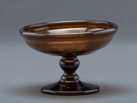 A Blown-Glass Compote in Amber