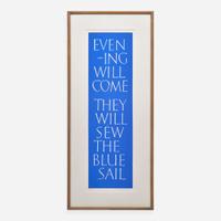 Ian Hamilton Finlay (British, 1925-2006) Evening Will Come