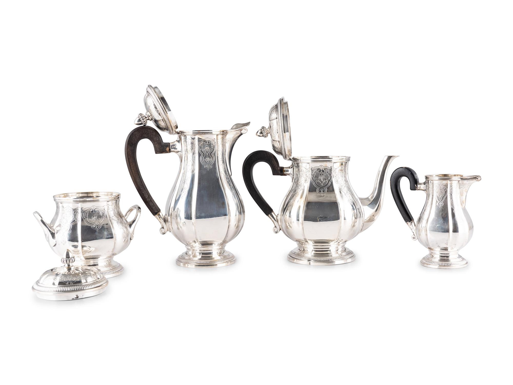 A French Silver Four-Piece Tea and Coffee Service