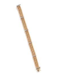 BICOLOR GOLD AND DIAMOND BRACELET