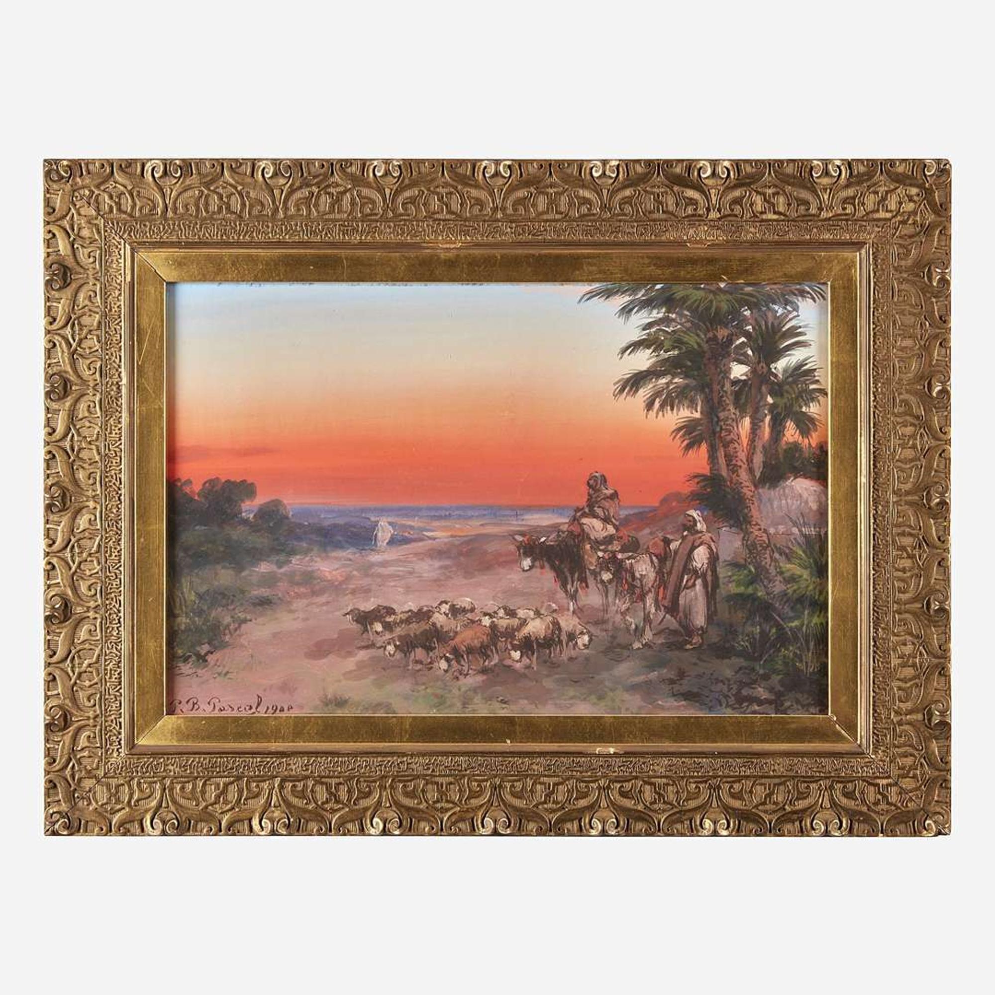 Paul Pascal (French, 1832–1903) Camel Riders Along the Nile; together with three companions