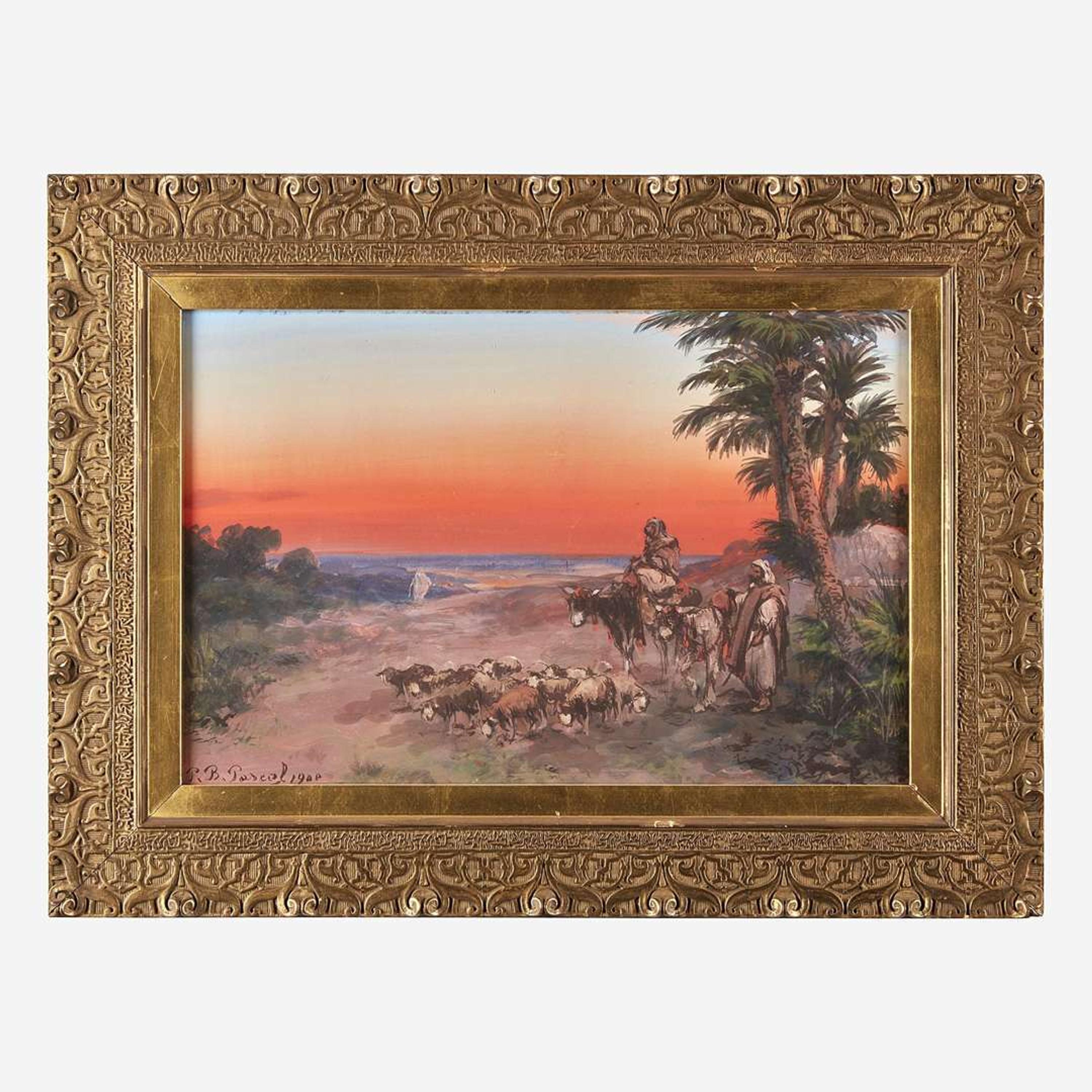 Paul Pascal (French, 1832–1903) Camel Riders Along the Nile; together with three companions