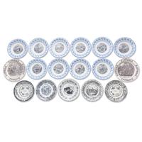 A Group of Continental Transferware Plates