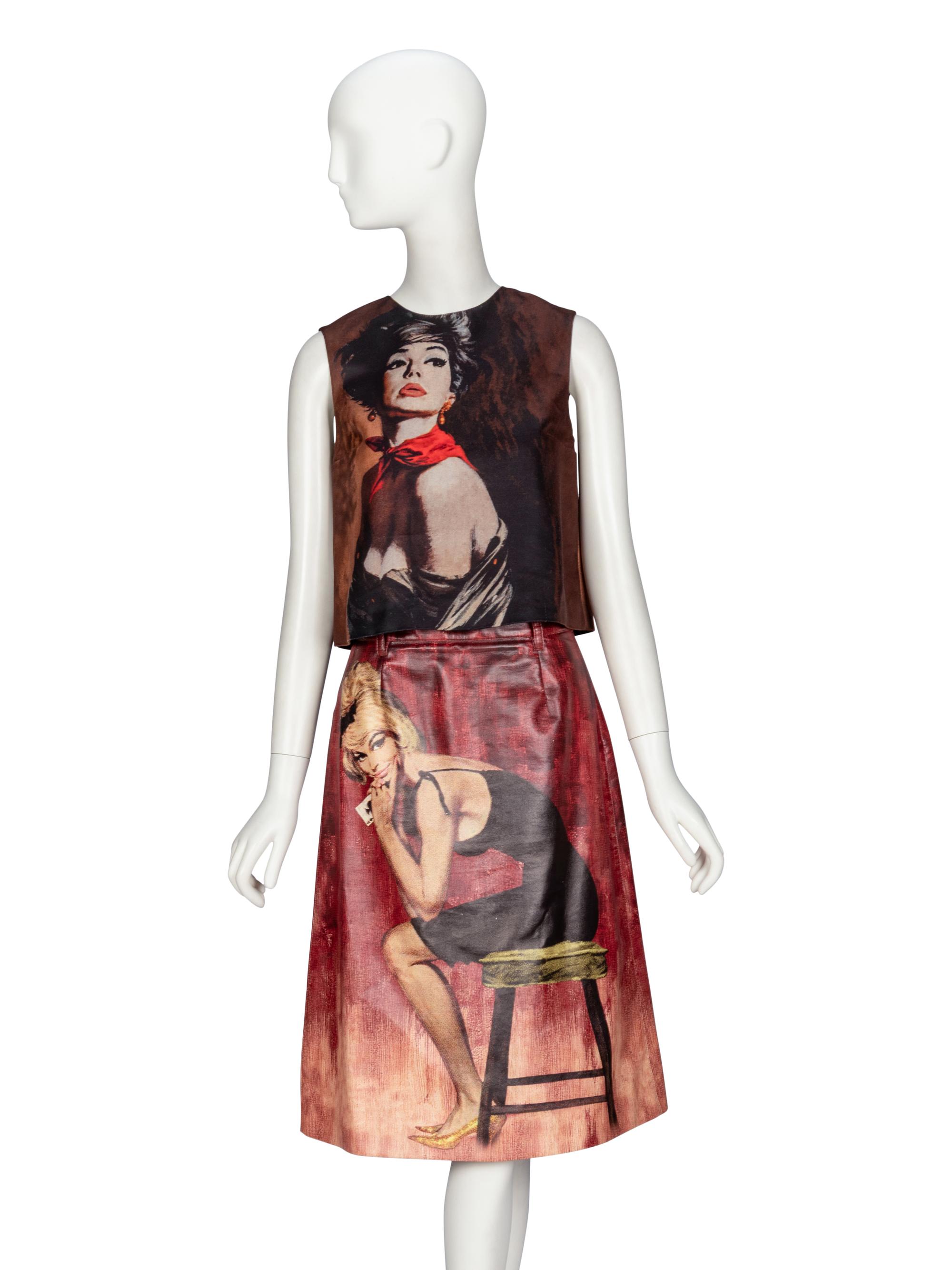PRADA, PRINTED SKIRT ENSEMBLE, A/W 2017
