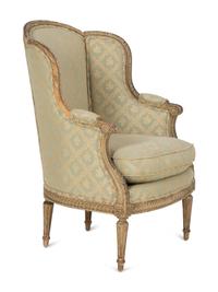 A Louis XVI Style Painted Bergère