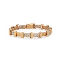 BICOLOR GOLD AND DIAMOND BRACELET