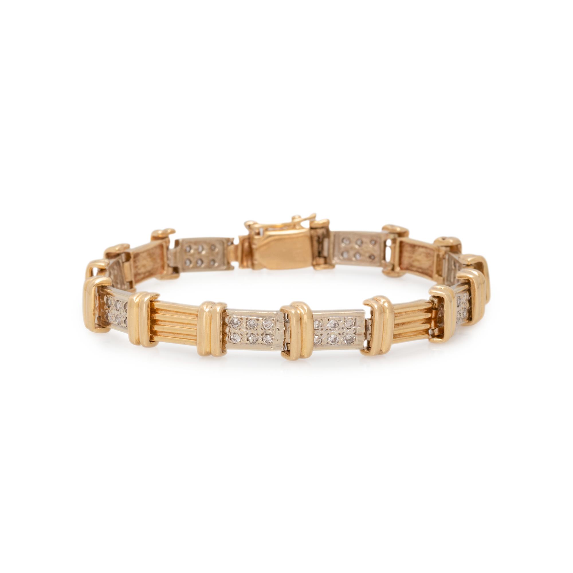 BICOLOR GOLD AND DIAMOND BRACELET
