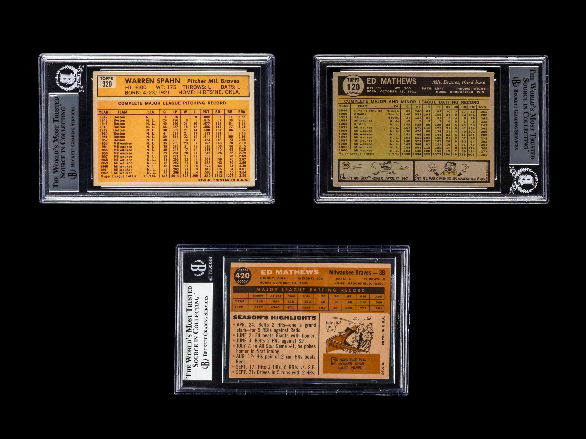 A Collection of 1960s Hall of Fame Signed Autograph Baseball Cards