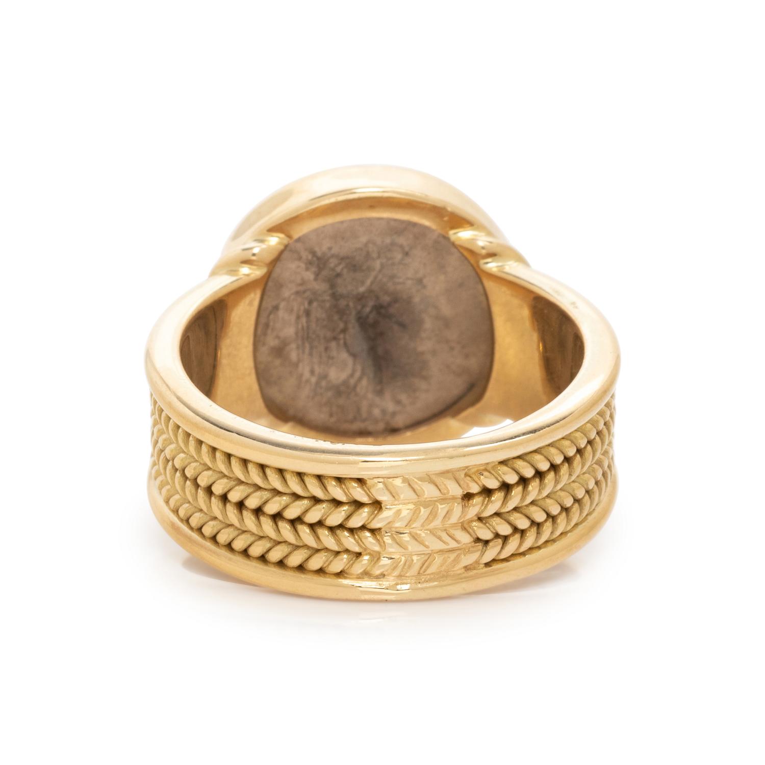 YELLOW GOLD AND ANCIENT COIN RING