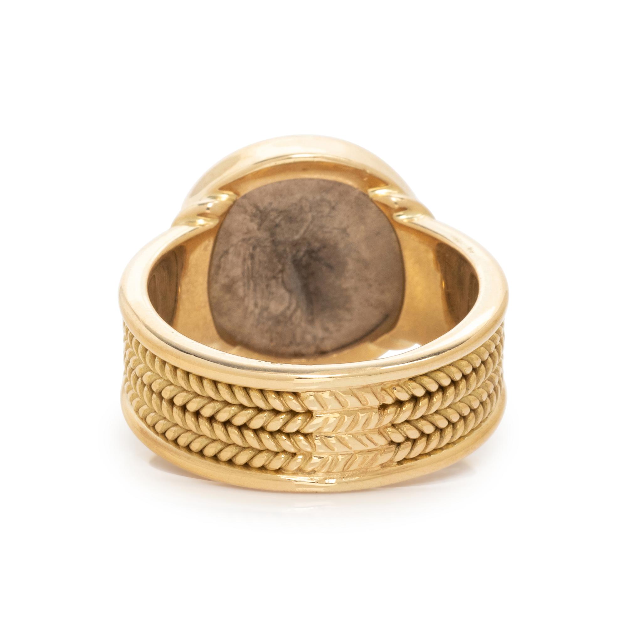 YELLOW GOLD AND ANCIENT COIN RING